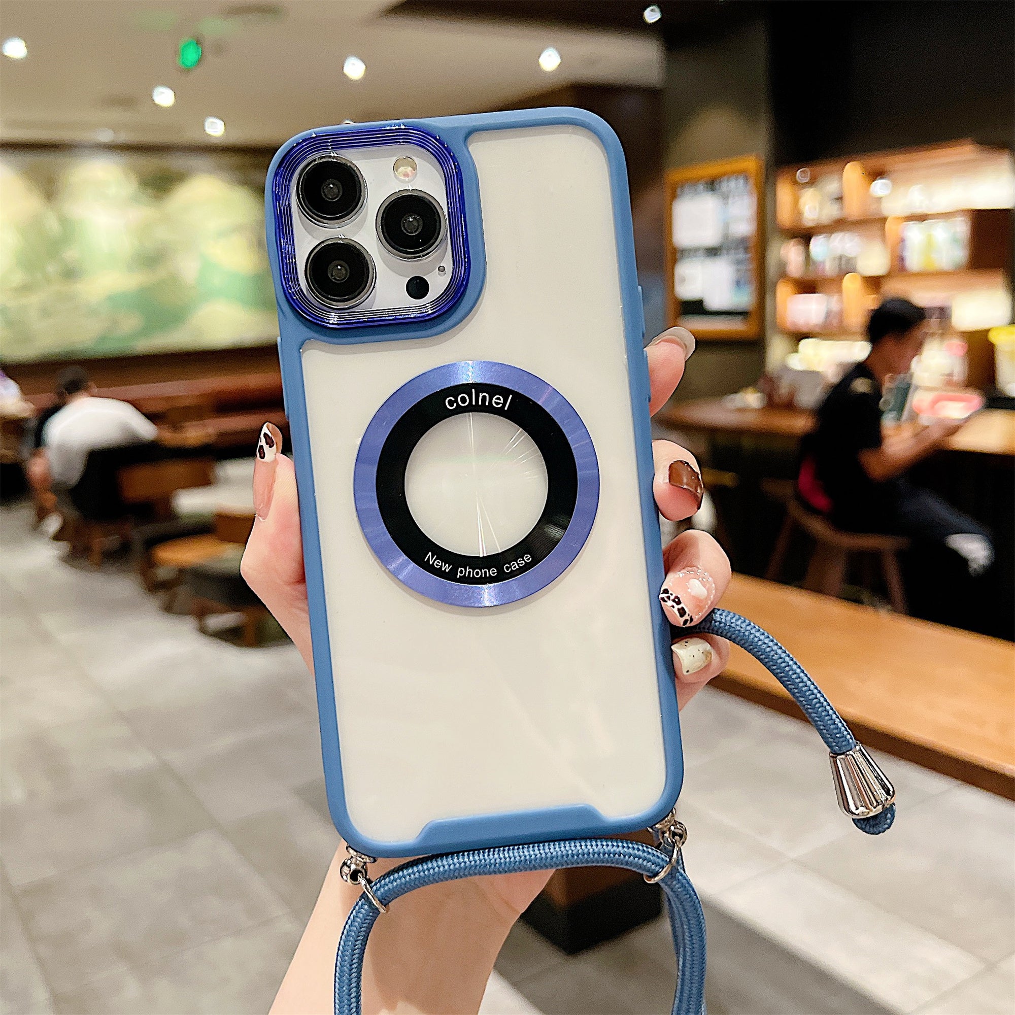 For iPhone 13 Pro Max Magnetic Phone Case PC TPU Anti-Scratch Clear Cover with Detachable Lanyard For iPhone 13 Pro Max Magnetic Phone Case PC TPU Anti-Scratch Clear Cover with Detachable Lanyard